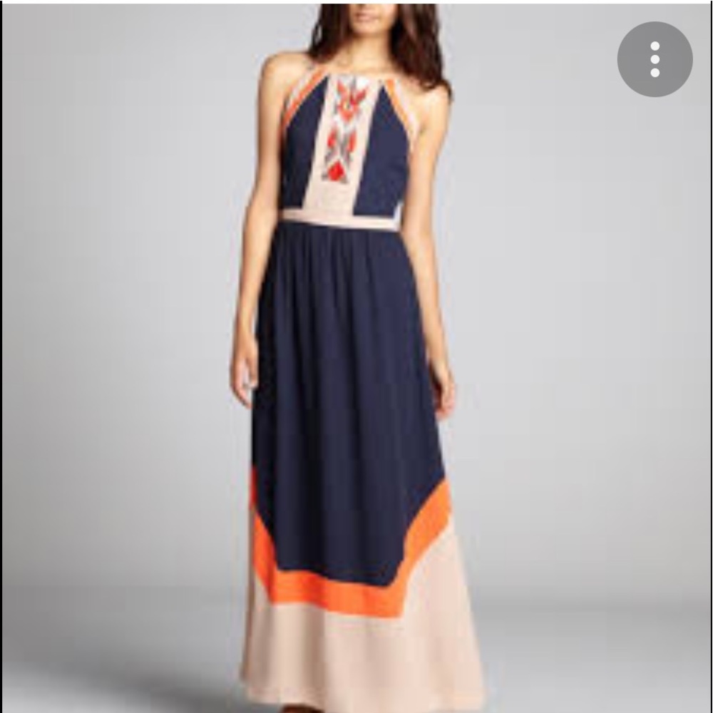 Greylin Amanda Embroidered Maxi Dress Size Medium